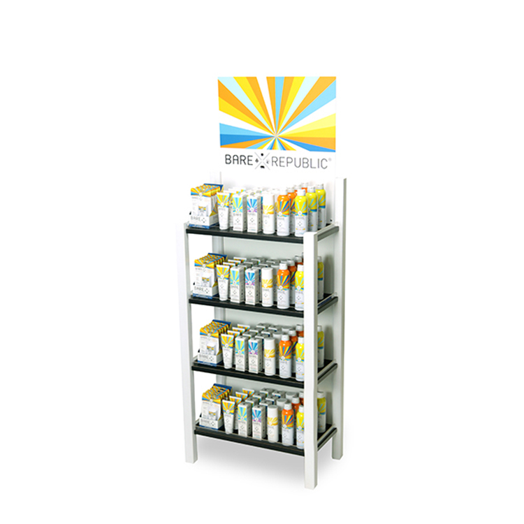 Customized Floorstanding Double-sided Wooden Display Shelf Store Display Stand for Flower Seeds Packs — view 2