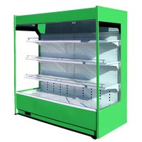 Réfrigérateur à porte vitrée pour supermarché, vitrine réfrigérée pour fruits et légumes avec thermostat réglable