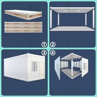 Casa Contenedor Prefabricada, Ecológica, Transpirable, Fácil de Instalar, con Estructura de Panel Sándwich, para Oficina u Hogar, Venta al Por Mayor