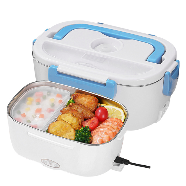 12v/24v/110v/220v Lonchera Electrica Electric Lunch Boxes Bento Lunch Box for Car Truck Office Heated Stainless Steel Lunch Box