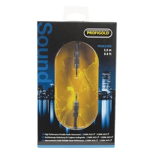 ProfGold 3.5mm <b>Stereo</b> Audio <b>Cable</b> 1m Male to Male High Performance Portable Interconnect - Product Image 4