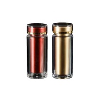 Bouteilles de supplément vides en acrylique Bouteilles de capsules d'impression personnalisées bocaux d'étanchéité de bouteilles rondes droites avec intérieur en pp