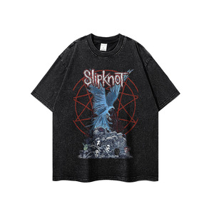 T-shirt basique vintage à manches courtes 100 % coton imprimé directement, style streetwear américain, coupe ample, pour hommes et femmes, style Vibe Hip-Hop - Product Image 5