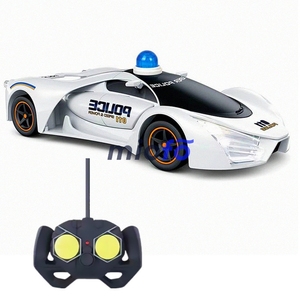Voiture de sport RC télécommandée 27MHz 1:20 véhicule de course 4CH voiture de police télécommandée modèle de voitures Rc - Product Image 3
