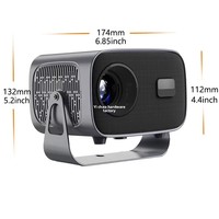 Projecteur LCD CatVision A10 4K Android 12 200 ANSI Lumens 3D Correction automatique de la distorsion trapézoïdale 1500:1 2 Go/16 Go Home Cinéma Portable Intérieur Extérieur