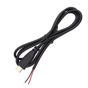 Cable de alimentación USB C a 2 pines con extremo abierto de 0.25/1M, conector de cargador tipo C macho, cable pigtail 22AWG para reparación y bricolaje - Product Image 5