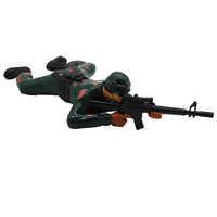 Jouet militaire, soldat peint, lumière clignotante, soldat rampant, jouet électrique en plastique, nouveaux jouets électroniques, cadeau unisexe, jouet ABS