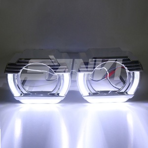 Car Headlight <b>Projector</b> Lens Cover Shrouds Sanvi 2.5 Inch White/dual Colors Angel Eyes for Xenon <b>Projector</b> Lens <b>Light</b> LED 12V - Product Image 2
