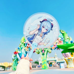 Vigreat Anime Kpop Diy Design Transparent Acclamations Logo personnalisé Fournisseur d'usine Comic-Con Fabrication d'éventail en acrylique - Product Image 6