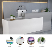 Comptoir en MDF, bureau de réception pour Salon