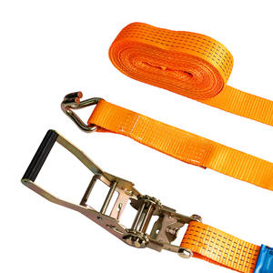 헤비 듀티 EN 인증 폴리에스터 트럭 바인딩 래칫 벨트 (50mm 5T) 더블 J 후크 래칫 타이 다운 래싱 스트랩 - Product Image 2