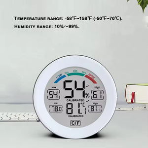 Temperatura <span class=keywords><strong>Digital</strong></span> e Umidade Medidor Household <span class=keywords><strong>Round</strong></span> <span class=keywords><strong>Digital</strong></span> LCD ScreenThermometer Higrômetro - Product Image 6