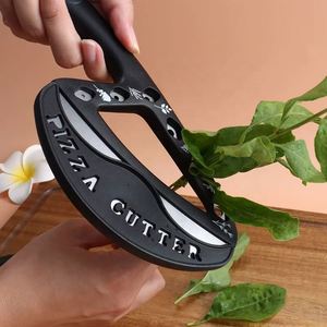 New Stainless Steel Pizza With Protective Sheath Semi-Circular Herb Cutter Multi-Purpose Kitchen Baking Tool - Product Image 4