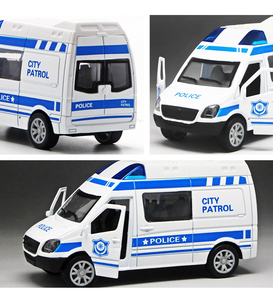 1:32 luce e musica tirare indietro pressofuso ambulanza giocattolo può aprire la doppia porta laterale HN869768 - Product Image 6