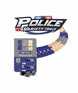 Novedad divertida juguetes para niños <span class=keywords><strong>2023</strong></span> coche eléctrico policía carril eléctrico montaje de pista de coche para la venta - Product Image 2