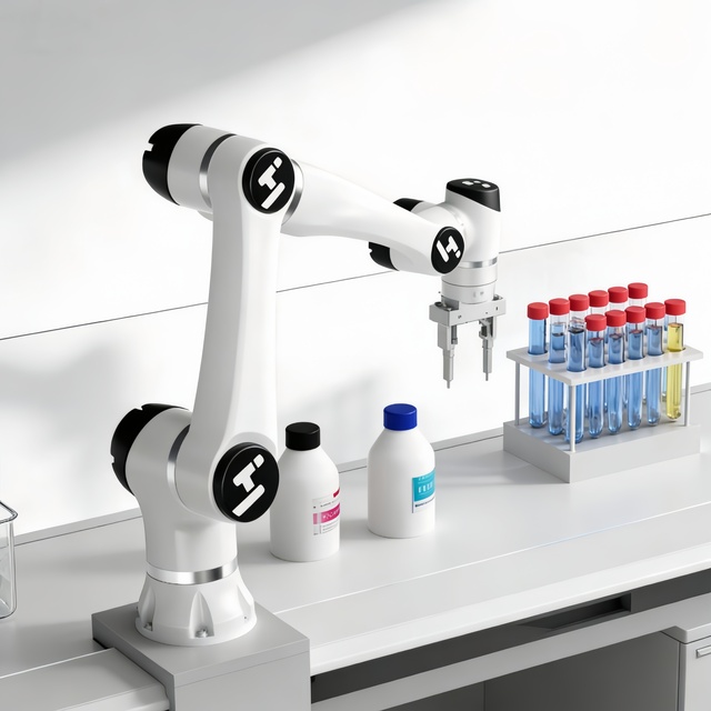 6 Axis High Precision Smart Collaborative Robot with AI Vision System, Desktop Cobot Arm for Intelligent Assembly