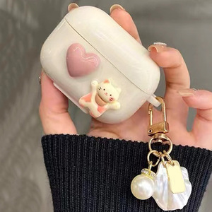 Adecuado para todo incluido universal AirPods Pro Cat Heart Shell 1/2/3 generación Linda funda protectora para auriculares Ins - Product Image 1