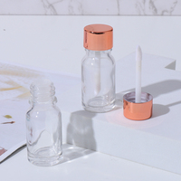 Flacon en verre pour gloss à lèvres de 10 ml avec couvercle métallique, tubes pour gloss à lèvres en verre