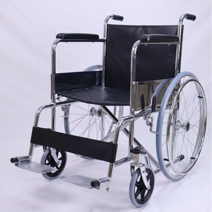 Silla de ruedas manual Keyi 809 plegable de acero, tipo empuje, para ancianos y pacientes con discapacidad - Product Image 1
