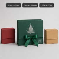 Boîte cadeau de Noël A5 verte, émeraude mate, à rabat magnétique avec ruban, pour cadeaux, vente en gros directe d'usine pour la vente au détail