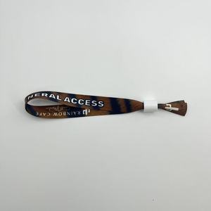 Pulsera de Tela Tejida con Impresión por Sublimación de Logotipo Personalizado, Impresa por Transferencia de Calor, de Un Solo Uso, para Eventos, Festivales y Fiestas - Product Image 2