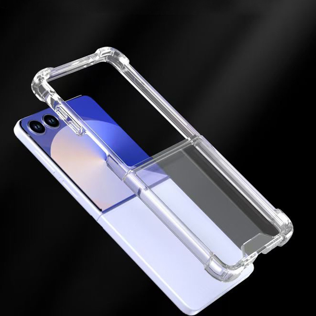 For Samsung Z Flip8 Clear Bumper Phone Case TPU Acrylic Hybrid Transparent Mobile Back Covers for Galaxy Z Flip 8 7 6 5 4