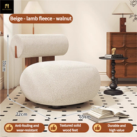 Fauteuil d'Appoint Moderne en Velours, Design Nordique, pour Salon, Chambre, Villa, ou Hall d'Hôtel, Meuble en Caoutchouc