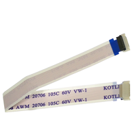 0,5mm 45p 28 30 Pin Gefaltetes ZIF FFC Flachbildschirmkabel 100 µm Elektronisches AWG 20798 Sn/Au Über Cu Blau/Weiß ISO9001 für
