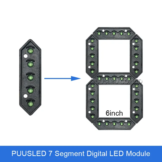 녹색 6 인치 LED 디지털 세그먼트 보드