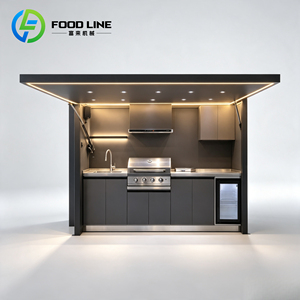 Conjunto Completo de Cocina Exterior con Parrilla de Gas Natural, Barra y Refrigerador para Patio o Cocina al Aire Libre - Product Image 5