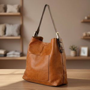 Bolso de Mano Tipo Clutch de Cuero Genuino Estilo Vintage con Cierre de Cremallera, Impermeable y Antirrobo, Ligero, Moda Femenina - Product Image 3