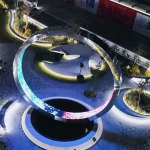 Esculturas de Acero Inoxidable Pulido a Espejo de Estilo Moderno Personalizadas, Artesanías para Arte y Coleccionables de Exterior - Product Image 2