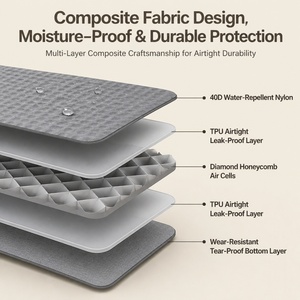Matelas de couchage gonflable automatique avec pompe de gonflage électrique intégrée et pompe d'évacuation intégrée, matelas de camping extérieur - Product Image 4