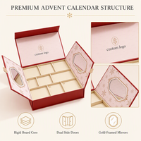 Boîte de rangement multi-compartiments GOTOP avec revêtement UV et fermeture magnétique gaufrée pour coffrets cadeaux de maquillage, cadres photo et organisation quotidienne