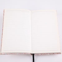 Carnet A5 personnalisé en cuir imprimé avec paillettes, pages lignées, cadeau d'anniversaire pour étudiantes, journal d'écriture