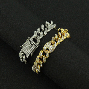 Hip Hop <b>Bracelet</b>, Men's High Quality Pig Nose Buckle Cuban <b>Bracelet</b> <b>Bracelet</b> - Product Image 2