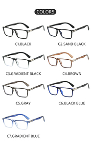 2025 chống ánh sáng màu xanh chặn TR90 khung Quang Học Thời trang mới Mens Kính mắt khung hình chữ nhật giá rẻ kính khung - Product Image 2