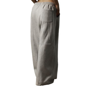 Pantalones de Chándal Holgados de Nuevo Diseño Unisex con Logo Personalizado de Pierna Ancha a la Moda de Algodón Grueso de Pierna Recta Largos de Fábrica - Product Image 5