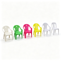 Chaises de jardin empilables en plastique robuste, blanches et roses, pour terrasse et extérieur, à prix abordable