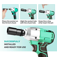 Atornillador de Impacto Profesional de 21V con Batería de Litio y Motor sin Escobillas, Compatible con OEM, para Uso Industrial y Bricolaje