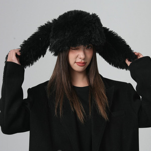 หมวกบีนนี่สำหรับฤดูหนาว Y2K น่ารักตลกหูกระต่ายเลวอบอุ่นขนปุยขนปุยสีลูกกวาดตัวอักษรธุรกิจชายหาดใช้งานได้ - Product Image 5