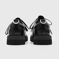 Chaussures Derby pour hommes à semelle épaisse, bout robuste, en cuir véritable, style britannique, chaussures décontractées pour le quotidien