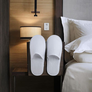 Роскошные 100% хлопковые спа-Тапочки для отелей с индивидуальным логотипом мягкие одноразовые гостиничные удобства оптом для комфорта гостей - Product Image 3