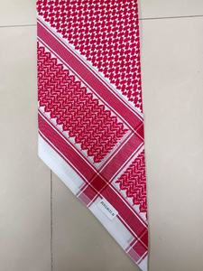 Foulards rouges et blancs en coton <span class=keywords><strong>arabe</strong></span> de haute qualité pour hommes foulards tissés à la tête palestinienne musulmane pour le printemps en gros - Product Image 4