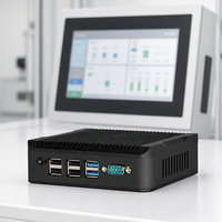 Mini PC Sin Ventilador, CPU Intel N5095, DDR4, SSD, PC Industrial, VGA, HD, WIFI, BT Inalámbrico, 4*COM, RS232, Windows/Linux, PC Industrial Sin Ventilador