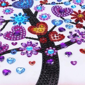 Pintura de diamantes de cristal 5d de Arte de pared de lienzo de árbol de corazón para decoración del hogar - Product Image 6