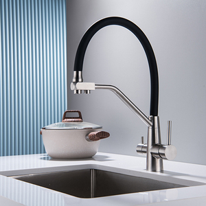 2023 Canada Style beccuccio in Silicone 3 in 1 miscelatore da cucina Pre-risciacquo <span class=keywords><strong>rubinetti</strong></span> per lavello <span class=keywords><strong>filtro</strong></span> per acqua <span class=keywords><strong>a</strong></span> 3 vie rubinetto da cucina - Product Image 1