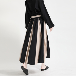 Vente chaude couleur correspondant taille haute conception a-ligne jupe femmes nouvelle petite fille jupe noire Style japonais jupe 1995 - Product Image 4
