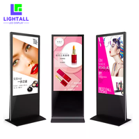 Écran d'affichage numérique sur pied de 55 pouces avec écran tactile WIFI, lecteur publicitaire LCD, totem numérique d'intérieur