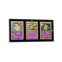 Cadre d'affichage de carte de collection personnalisé durable à 3 emplacements standard avec conception magnétique pour les cartes de collection TCG